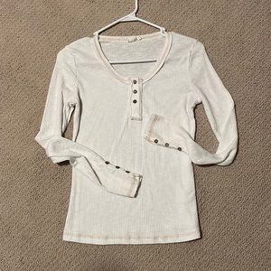 Cream colored la miel brand long sleeve shirt size medium